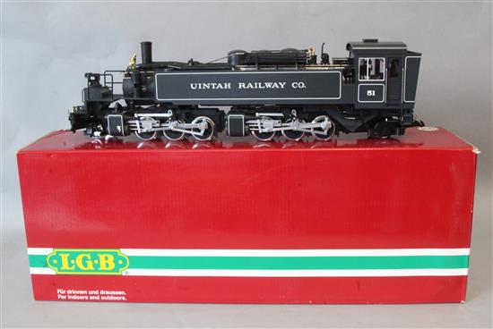 A Lehmann Gross Bahn G gauge Uintah Mallet Steam locomotive with sound 20882, boxed